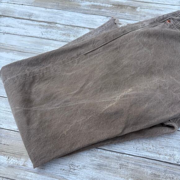 Levi’s Fresh Premium 501 Jeans 32x32 (30x27”) Brown Distressed Workwear Lemon - Picture 14 of 16